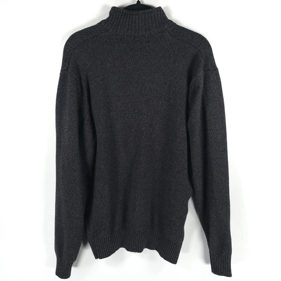 OSCAR DE LA RENTA 1/4 Zip Rib Mock Neck Hem Cuffs Pullover Sweater Size XL - Picture 4 of 8